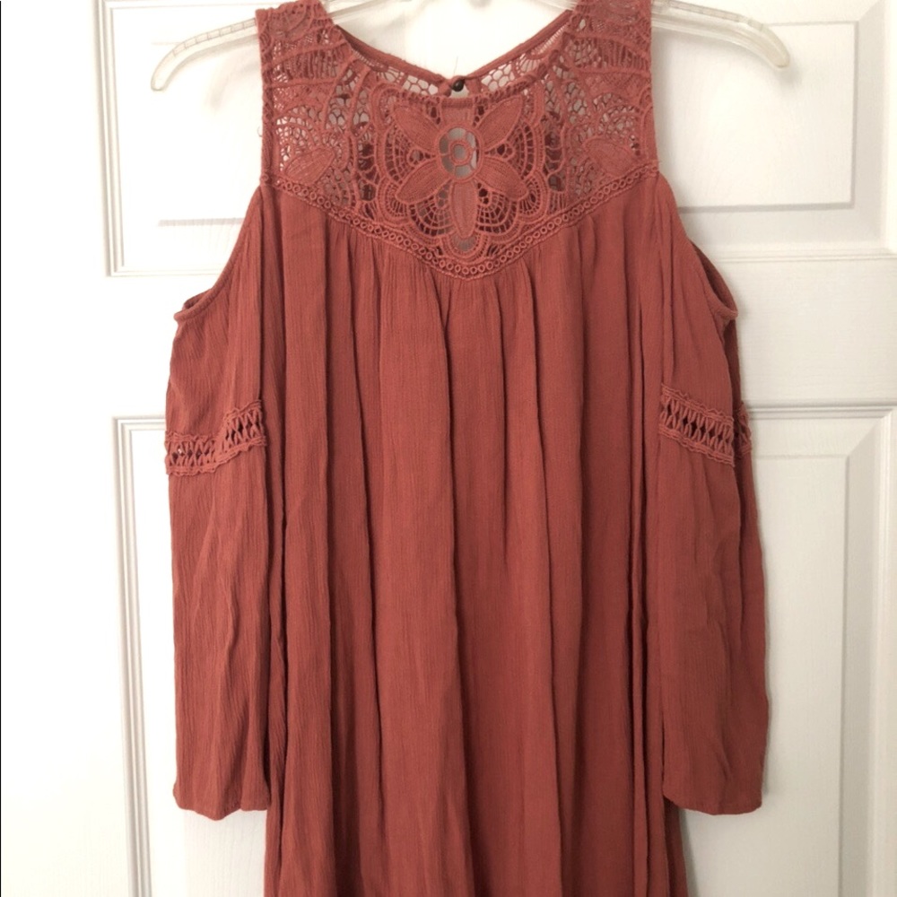 Boho Style Dress with Off Shoulder Sleeves